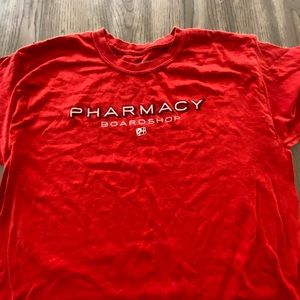 mens red pharmacy t shirt